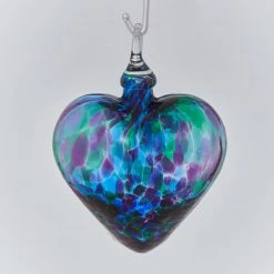 Classic Heart Blue Mosaic Chip