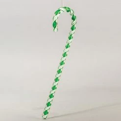 Vintage Candy Cane Green & White