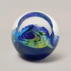 Celestial Paperweight Blue Planet