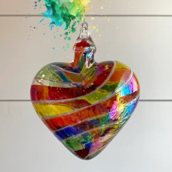 Artisan Heart Rainbow Cane
