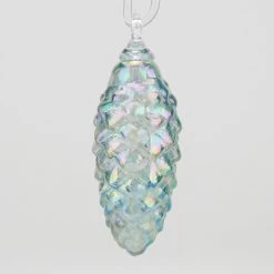 Vintage Pinecone Ice Blue Luster