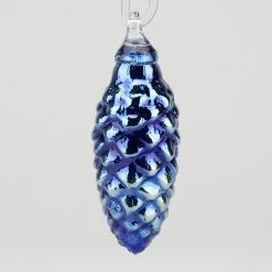 Vintage Pinecone Tinsel Blue